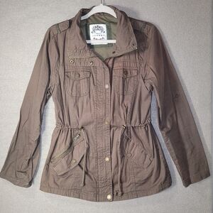 Made By Johnny Size Medium Women's Casual Brown Utility Jacket